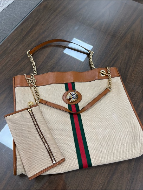 Gucci Handbags - Gucci Canvas Tote with Pouch